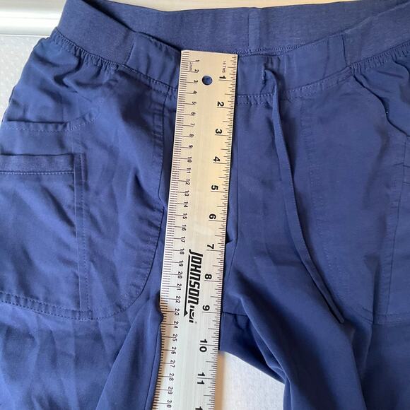 Jockey Women Scrub Pants size S Tall Full Length Straight Leg Elastic Waist Blue - Picture 5 of 11